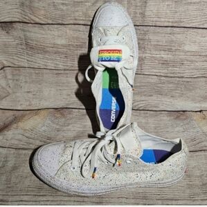Converse All Star Chuck Taylor Rainbow Speckle LGBTQ Pride Canvas Low  Sneakers